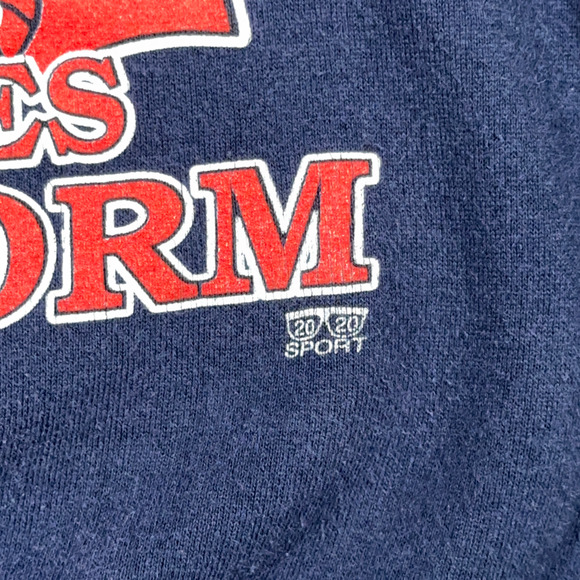 Vintage Desert Storm Sweater Adult MEDIUM Blue USA Military American Flag 90s - Picture 4 of 8